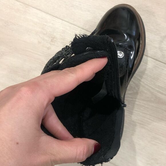 Black patent leather ankle boots - Picture 8 of 15